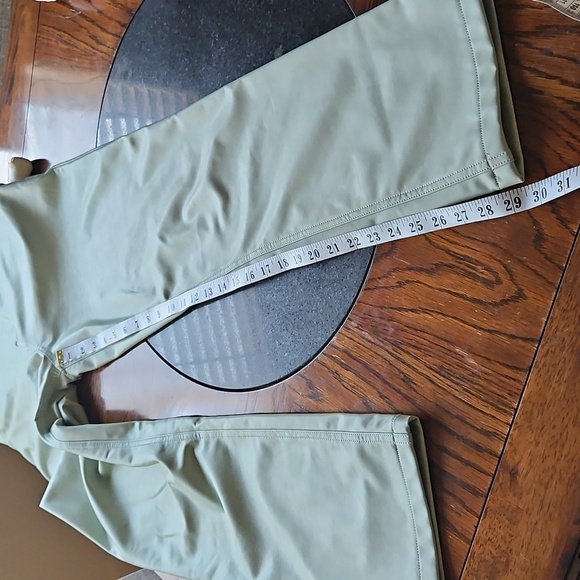 A&F Curve Love Mint Green Faux Leather 90's Ultra High Rise Straight Leg Pant 29 - Picture 15 of 16